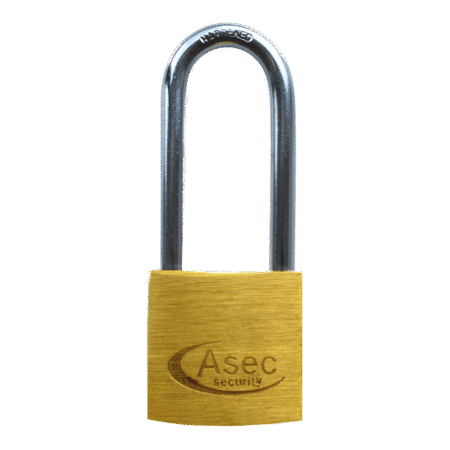 ASEC KA Long Shackle Brass Padlock