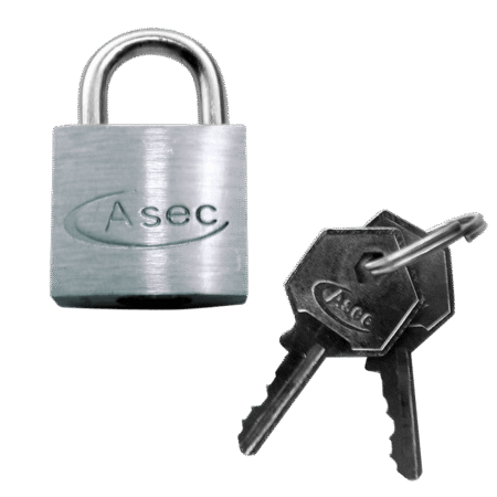 ASEC KD Open Shackle Chrome Finish Padlock