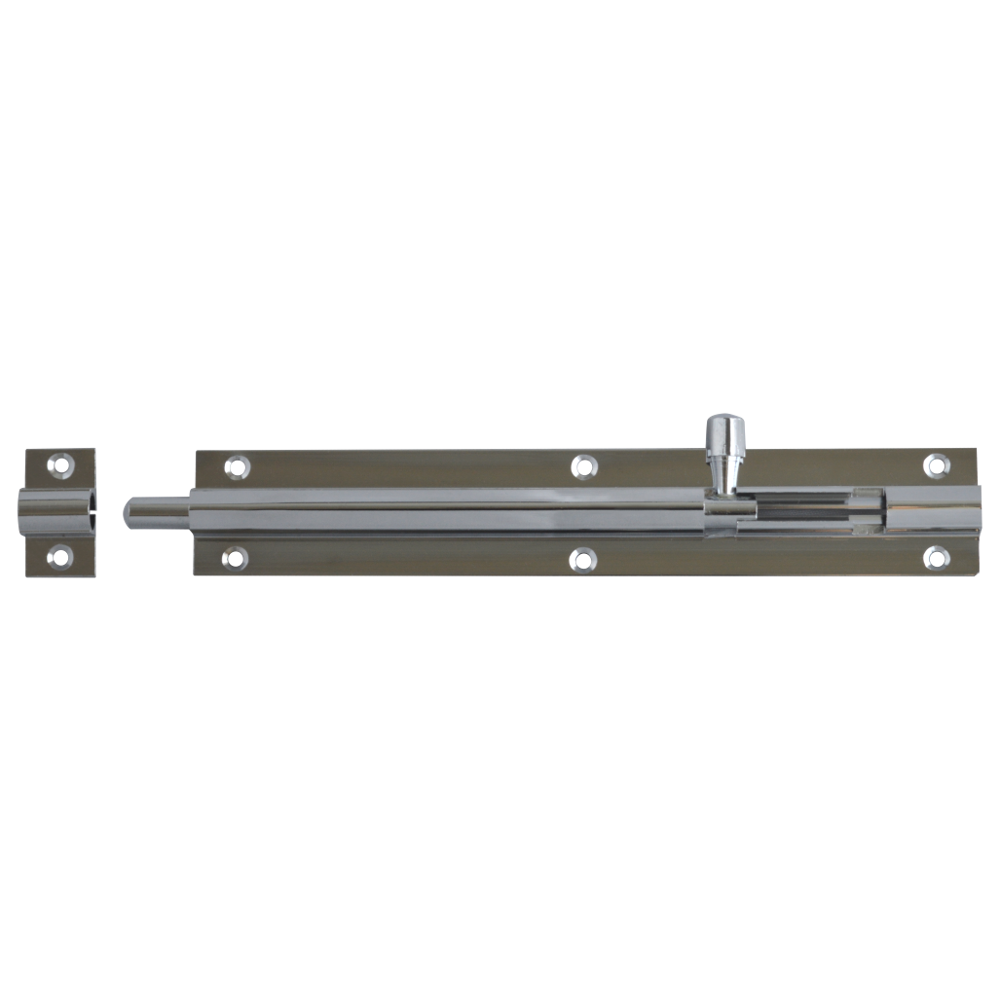 ASEC Chrome 25mm Wide Straight Barrel Bolt