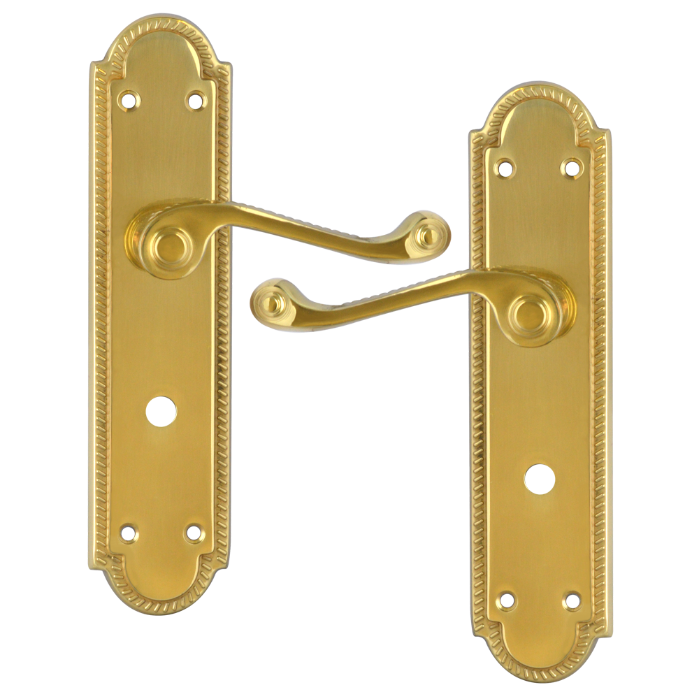 ASEC Georgian Shaped Plate Mounted Lever Furniture