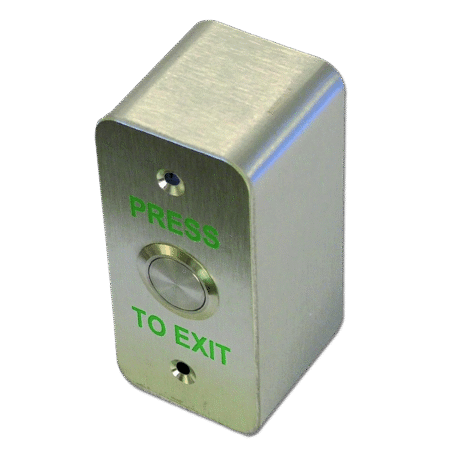 ASEC Press To Exit Narrow Style Surface Button Stainless Steel