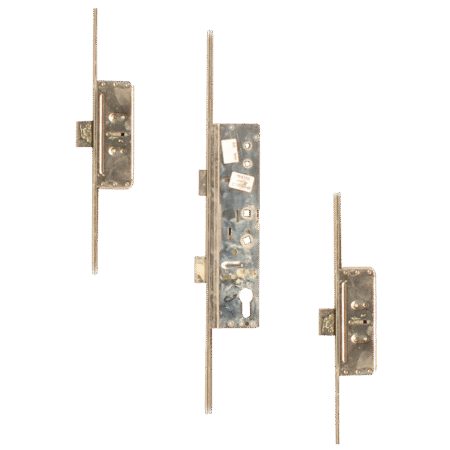 LOCKMASTER Lever Operated Latch & Deadbolt Twin Spindle - 2 Dead Bolt