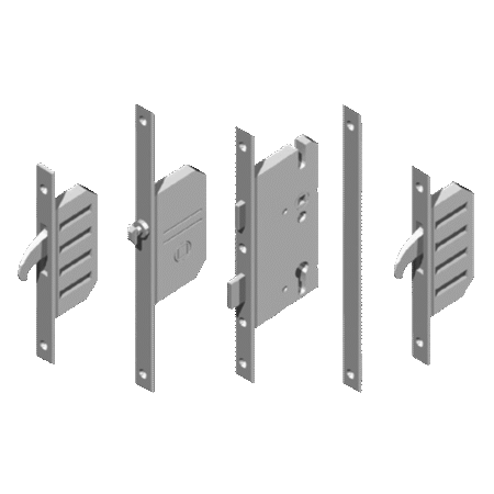 WINKHAUS AV2 EntryGuard Lever Operated Latch & Deadbolt 16mm Flat - 2 Hook