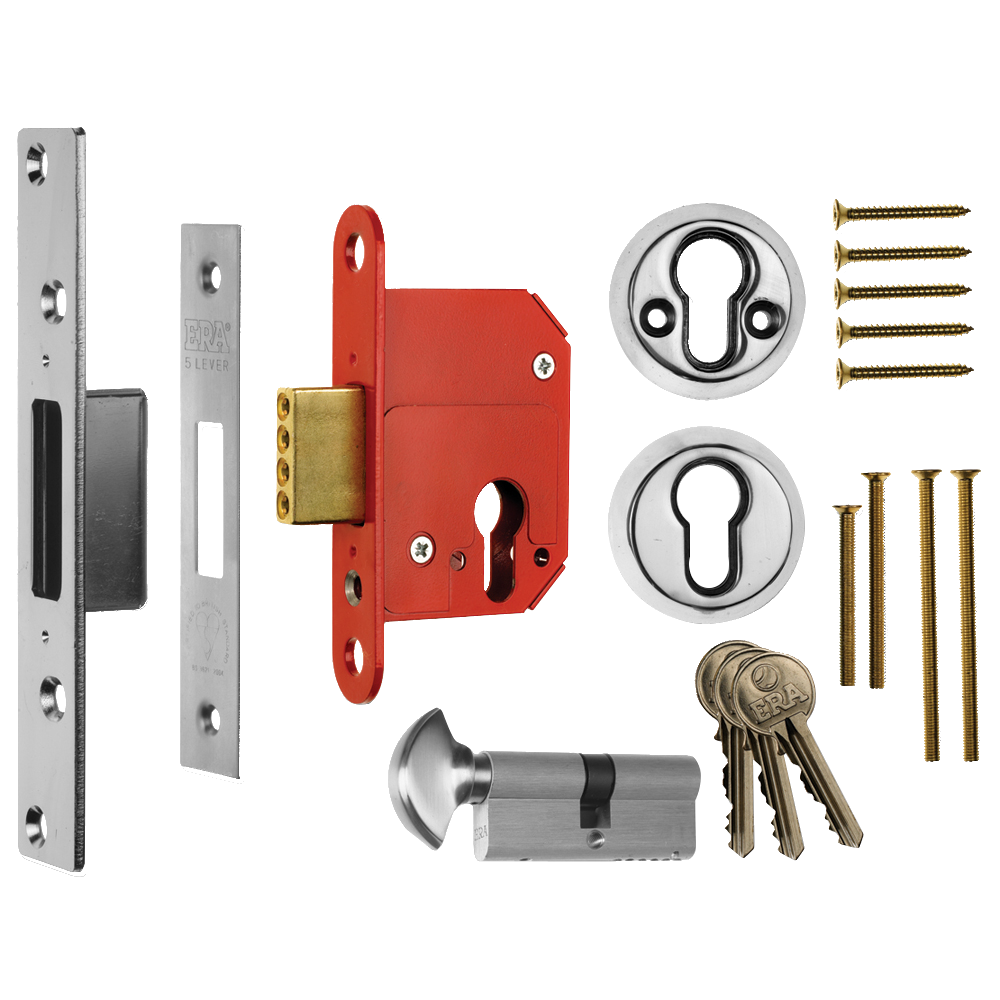 ERA 233 Fortress BS Euro Keyless Egress Key & Turn Deadlock With Cylinder