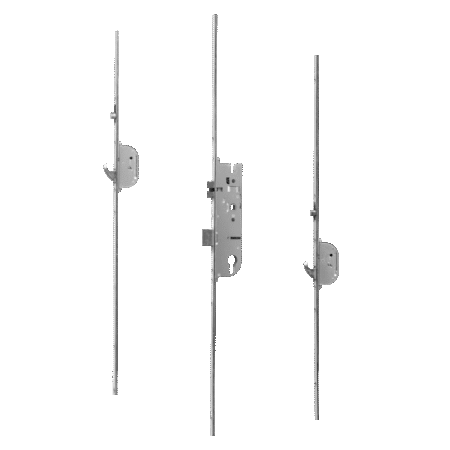 MACO Lever Operated Latch & Deadbolt Single Spindle - 2 Hook 2 Roller