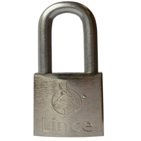 LINCE Nautic Brass Body Corrosion Resistant Long Shackle Padlock