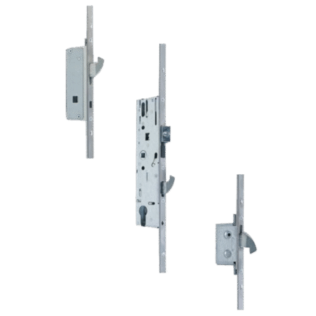 YALE AutoSecure Lever Operated Latch & Hookbolt Split Spindle - 2 Hook 20mm
