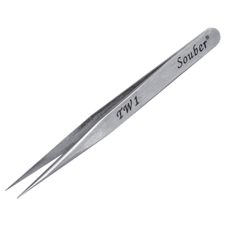 SOUBER TOOLS TW1 Long Straight Pinning Tweezers