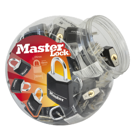 MASTER LOCK Aluminium Padlock Countertop Jar
