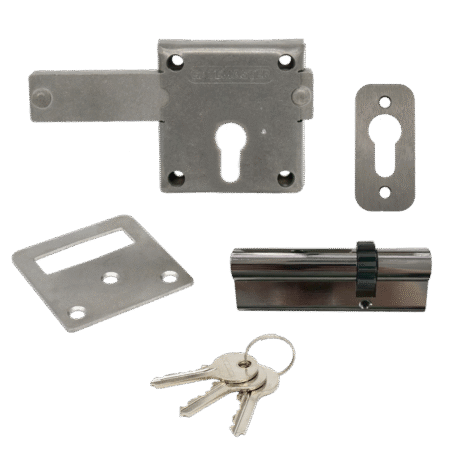 GATEMASTER Long Throw Gate Locking Bolt With Cylinder