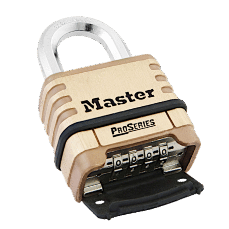 MASTER LOCK ProSeries 1175D Combination Padlock Open Shackle 57mm Brass Body
