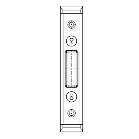 GU Deadbolt Keep U24 x 6mm With 12mm Axis To Suit Secury Panic E