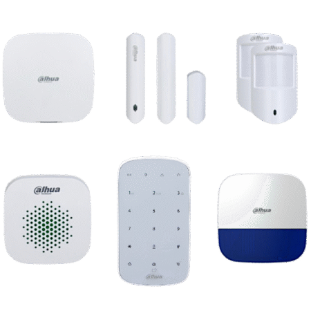 DAHUA Airshield Alarm Kit Including Hub, Internal Siren, External Siren, 2 x PIR and 1 x Magnetic Contact